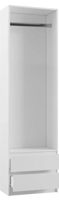 Шкаф одностворчатый Мадера , распашной для одежды, белый