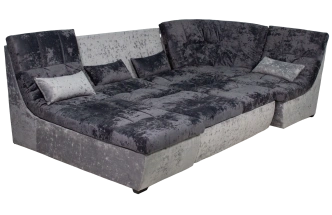 Диван модульный п-образный София 2, Kioto grafit, Kioto dove