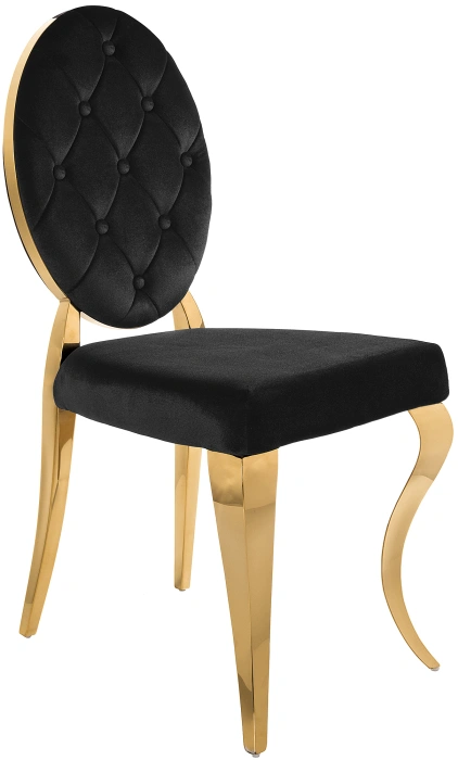 Стул Odda, на металлокаркасе, черный / золотой