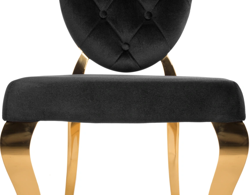 Стул Odda, на металлокаркасе, черный / золотой