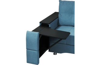 Диван прямой Атлант 2, ткань Tesla biruza, декор Венге