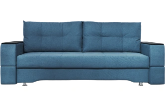 Диван прямой Атлант 2, ткань Tesla biruza, декор Венге