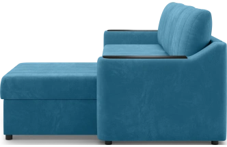 Диван угловой Мурано, модель 101, Maxx 754 (синий) / венге