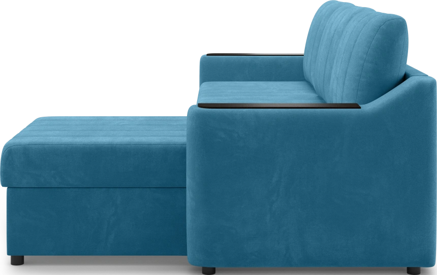 Диван угловой Мурано, модель 101, Maxx 754 (синий) / венге