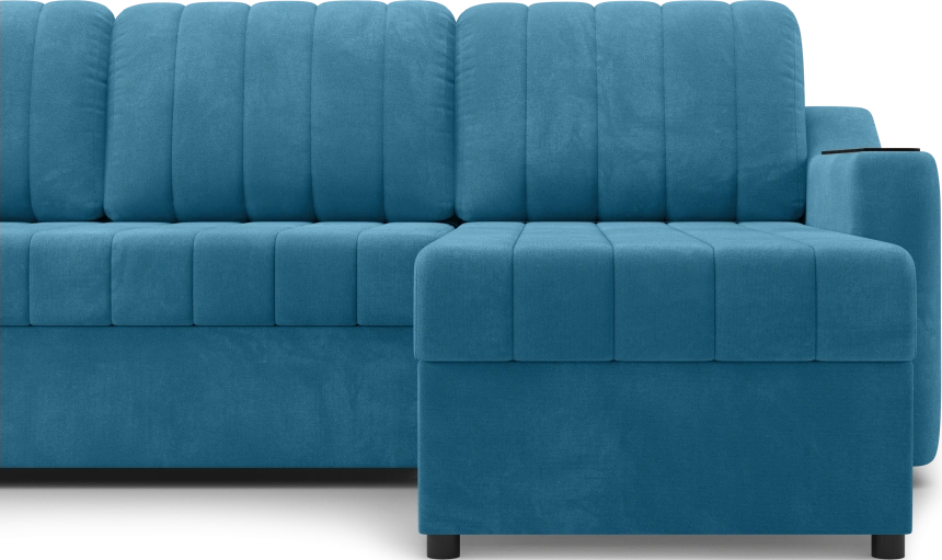 Диван угловой Мурано, модель 101, Maxx 754 (синий) / венге