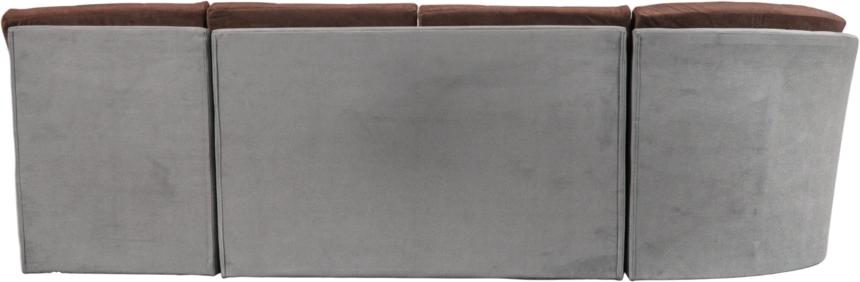 Диван угловой София 2 удлиненный, MONAKO-A 04, MONAKO-A 14, с задней тканью