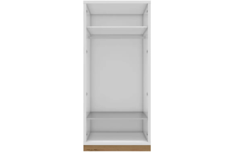 Шкаф распашной Балтимор, двухдверный, Белый/Дуб дикий