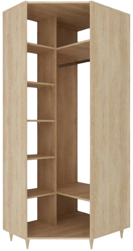 Шкаф угловой Киото, Дуб небраска / Бетон тёмный