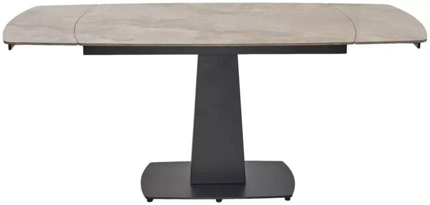 Кухонный раздвижной стол Balde 120, Gloss Amber Jade Solid Ceramic, Black