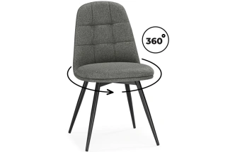 Стул Texas 1, поворотный 360, светло-серый / черный