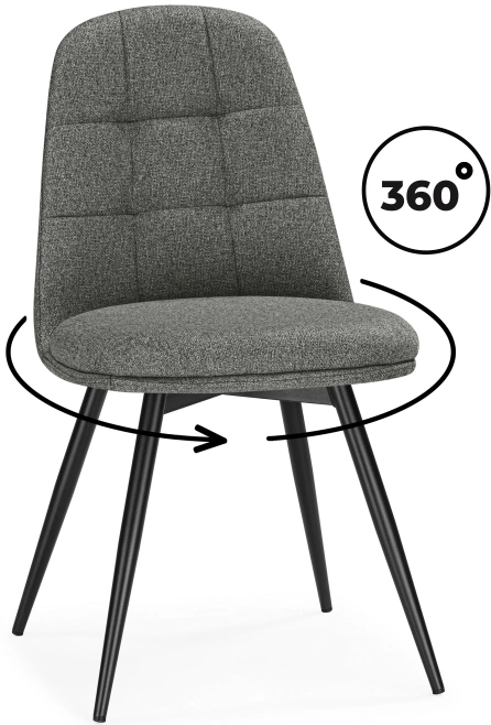 Стул Texas 1, поворотный 360, светло-серый / черный