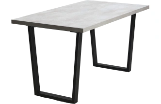Кухонный стол раздвижной Ливстен 140, Цемент, Черный