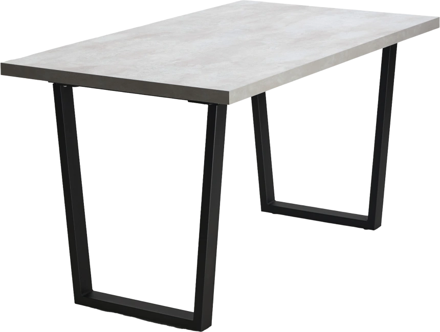 Кухонный стол раздвижной Ливстен 140, Цемент, Черный