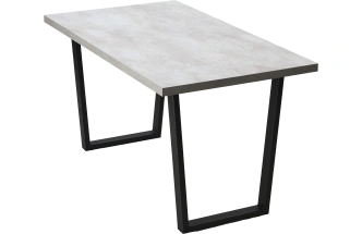 Кухонный стол раздвижной Ливстен 140, Цемент, Черный