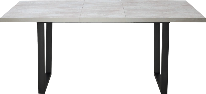 Кухонный стол раздвижной Ливстен 140, Цемент, Черный