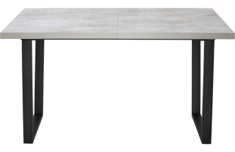 Кухонный стол раздвижной Ливстен 140, Цемент, Черный