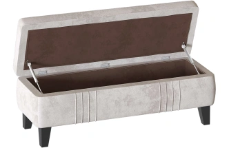 Банкетка Севилья, мягкая, с ящиком, тиффани бежевый