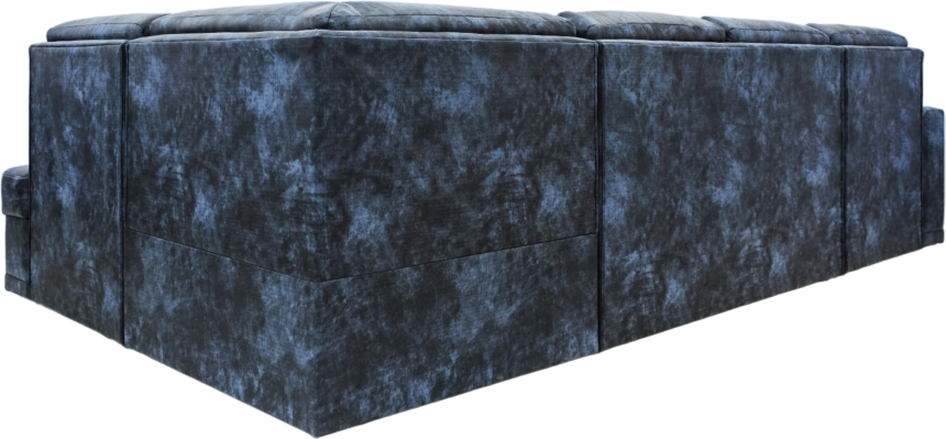 Диван модульный П-образный Мартин, Маборо 15 (синий), Венге, Белая 