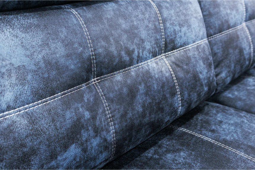 Диван модульный П-образный Мартин, Маборо 15 (синий), Венге, Белая 