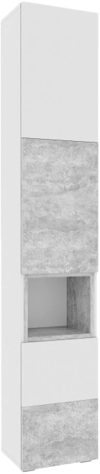 Модульная гостиная Лонгфорд, комплектация 1, белый / бетон светлый