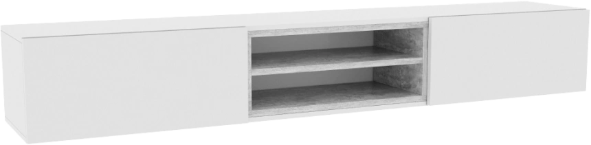 Модульная гостиная Лонгфорд, комплектация 1, белый / бетон светлый