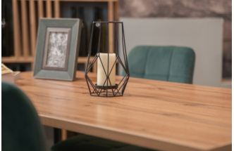 Кухонный стол Тринити Лофт, 140x80, ЛДСП, дуб делано темный, каркас матовый черный