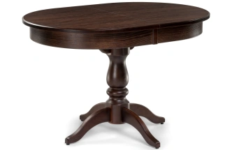 Кухонный раздвижной стол Сайрус, 120(160)х84х76, орех темный