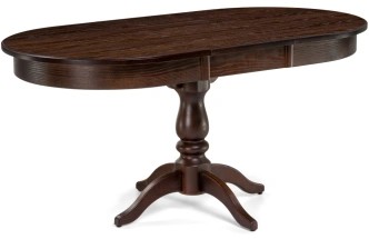 Кухонный раздвижной стол Сайрус, 120(160)х84х76, орех темный