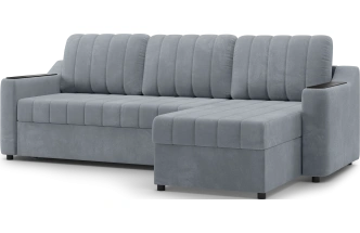 Диван угловой Мурано, модель 101, Maxx 900 (серый) / венге