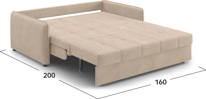 ​Диван прямой Монако 160, модель 068, Balance 130 (бежевый)