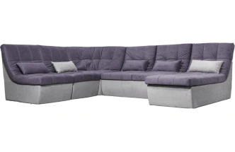 Диван угловой София 2 удлиненный, MONAKO-A 08, MONAKO-A 14, с задней тканью