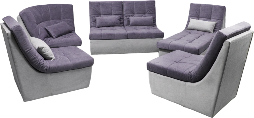 Диван угловой София 2 удлиненный, MONAKO-A 08, MONAKO-A 14, с задней тканью