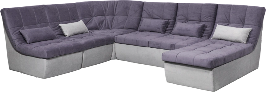 Диван угловой София 2 удлиненный, MONAKO-A 08, MONAKO-A 14, с задней тканью