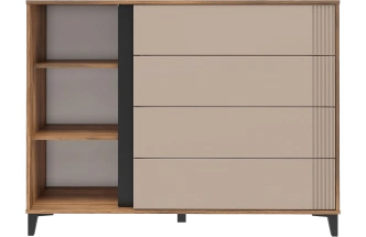 Комод Богемия, Дуб барокко/Бежевый