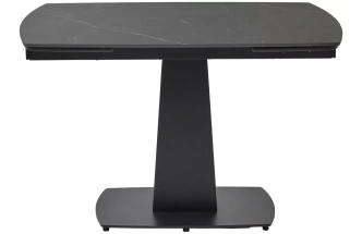Кухонный раздвижной стол Balde 120, Matt Black Marble Solid Ceramic, Black