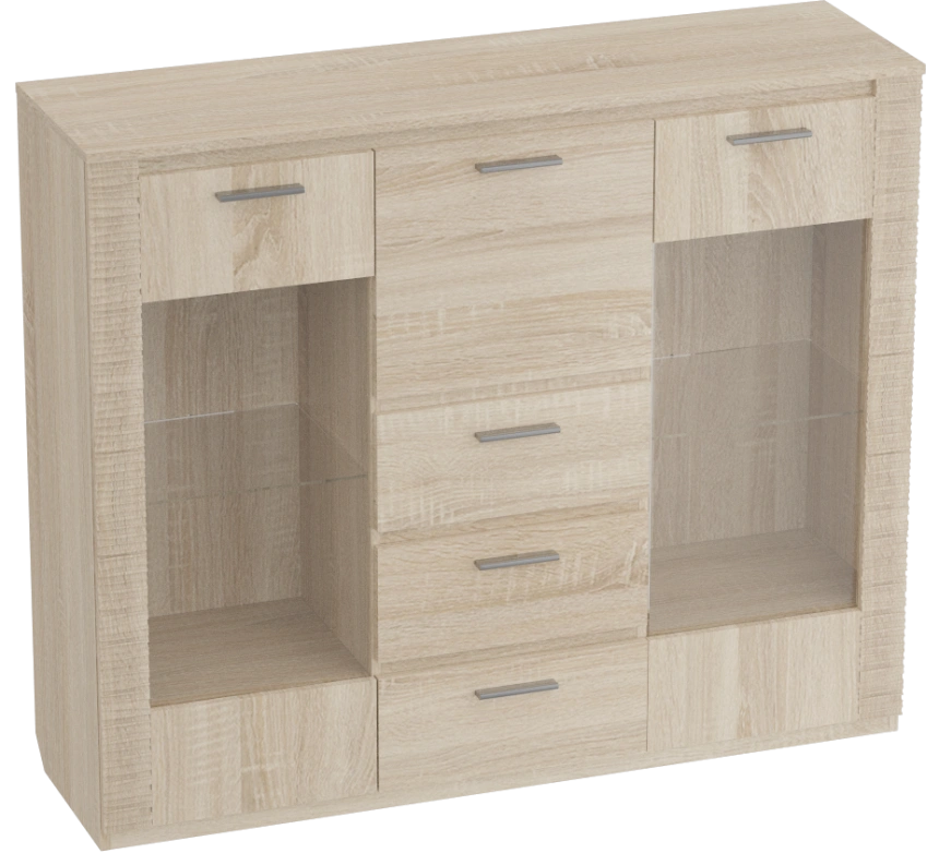 Комод Элана, с баром, дуб сонома