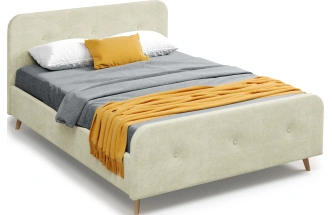 Кровать Сиерра 120, мягкая, полутораспальная, торонто бежевый
