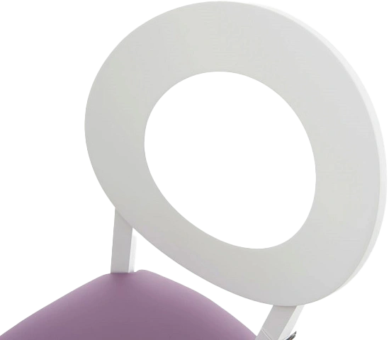 Стул Коломбо-2, деревянный, нитро пурпл экокожа, каркас эмаль белая