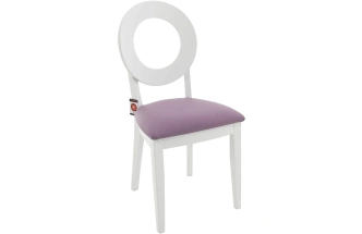 Стул Коломбо-2, деревянный, нитро пурпл экокожа, каркас эмаль белая