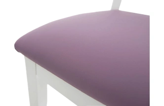 Стул Коломбо-2, деревянный, нитро пурпл экокожа, каркас эмаль белая