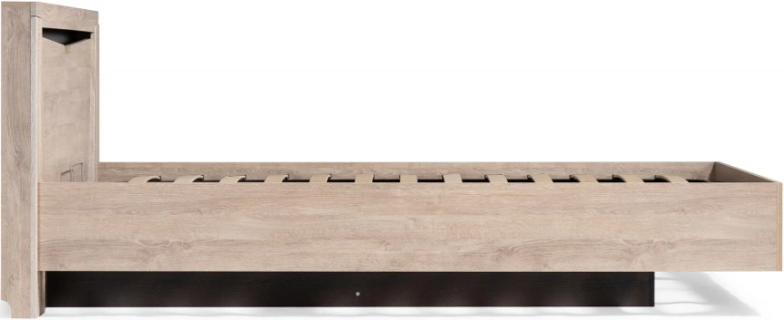 Двуспальная кровать Магантия, 160x200, с ПМ, парящая, дуб баррик