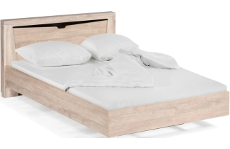 Двуспальная кровать Магантия, 160x200, с ПМ, парящая, дуб баррик