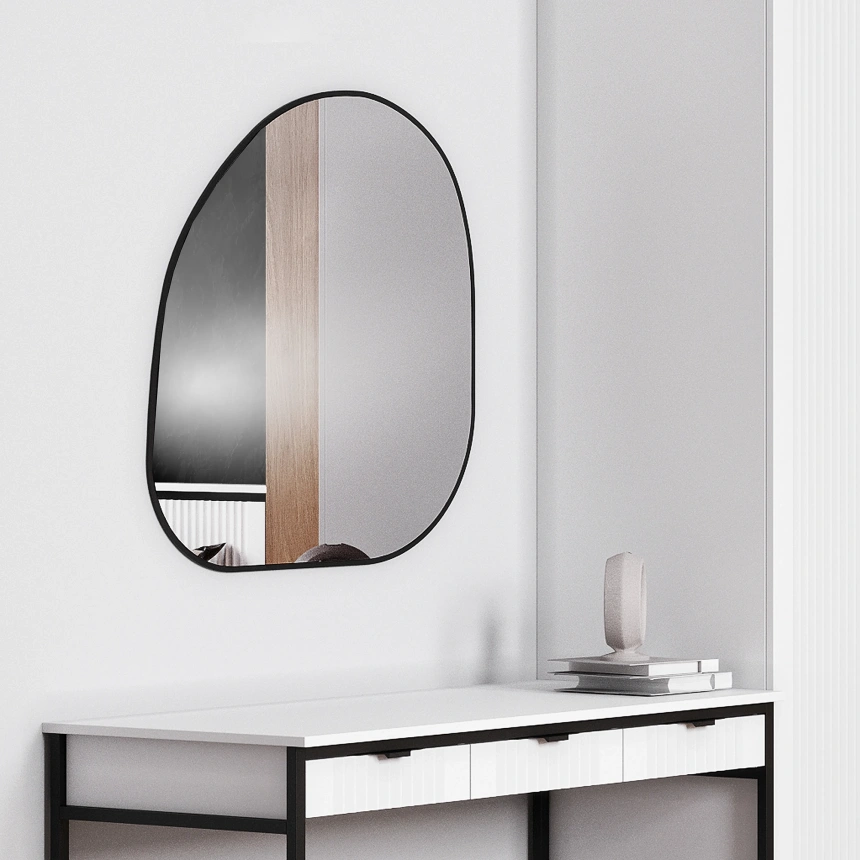 Зеркало навесное Z-14, с черной рамкой