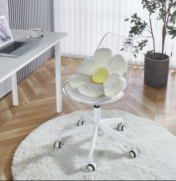 Компьютерное кресло Kolin, с подушкой, clear / white