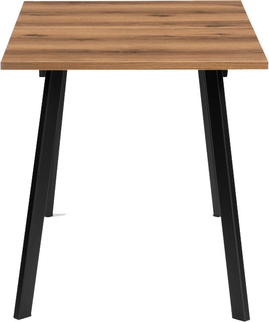 Кухонный стол раздвижной Колон Лофт, 120(160)x75, ЛДСП, дуб делано темный, каркас матовый черный