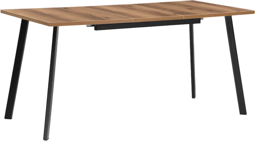 Кухонный стол раздвижной Колон Лофт, 120(160)x75, ЛДСП, дуб делано темный, каркас матовый черный