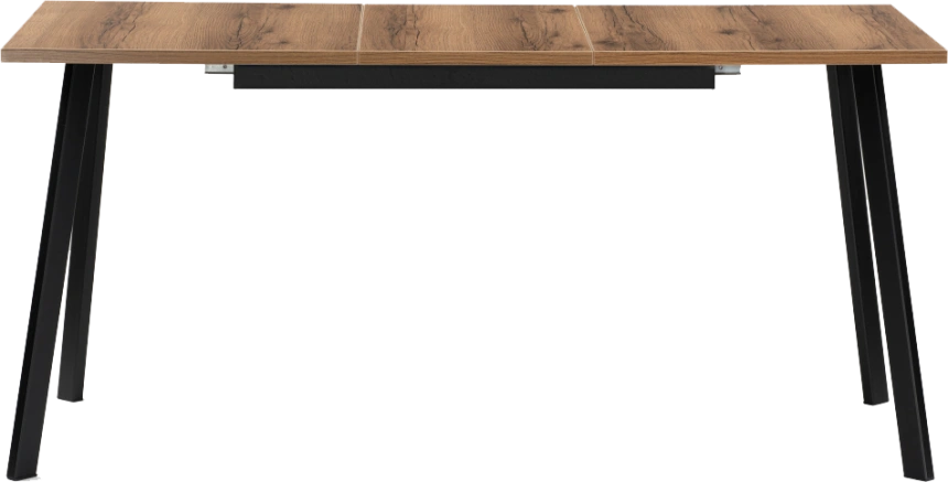 Кухонный стол раздвижной Колон Лофт, 120(160)x75, ЛДСП, дуб делано темный, каркас матовый черный