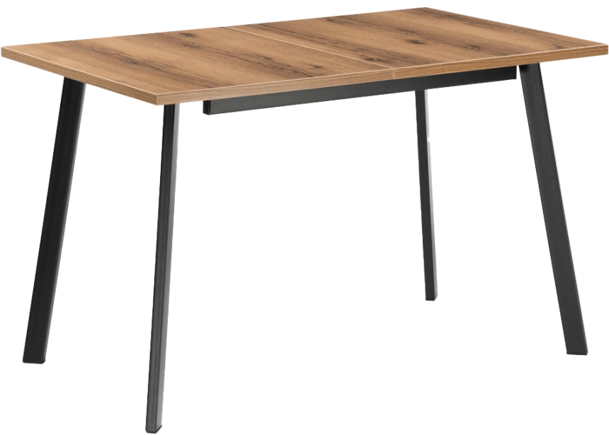 Кухонный стол раздвижной Колон Лофт, 120(160)x75, ЛДСП, дуб делано темный, каркас матовый черный
