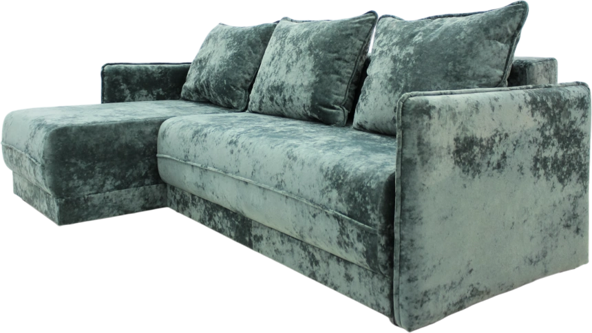 Диван угловой Оскар, Плюш Дасти Грин