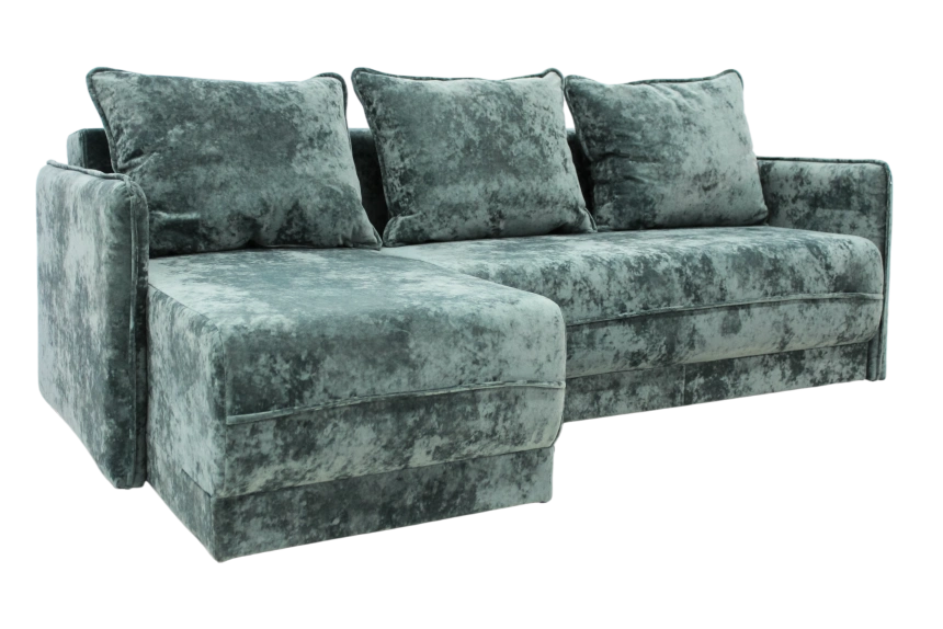 Диван угловой Оскар, Плюш Дасти Грин